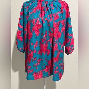 Vibrant Pink and Blue Women's Skirt